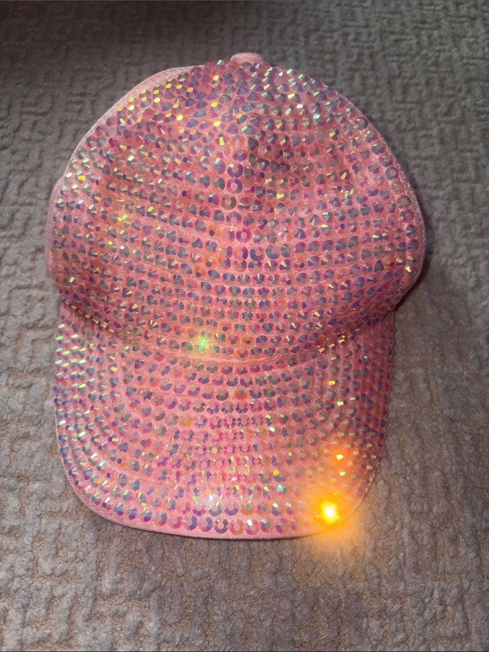 Sparkling Pink Crystal Baseball Cap - Women Accessories